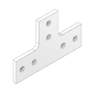 MODULAR SOLUTIONS ALUMINUM CONNECTING PLATE 135MM X 135MM FLAT TEE W/HARDWARE